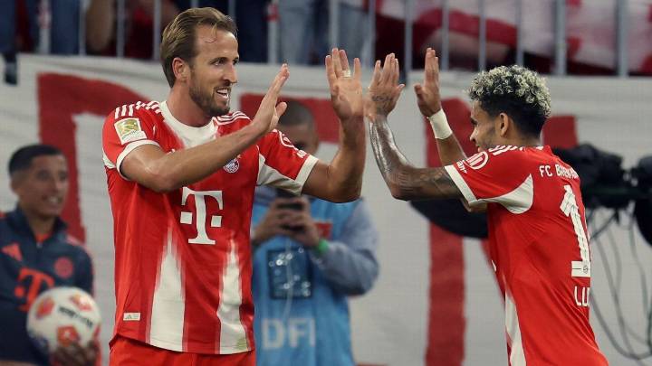 Kane hails 'instant connection' with Díaz after Bayern hat trick