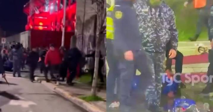Acusan a guardias argentinos de golpear a hinchas de la U tras escapar del estadio en Avellaneda