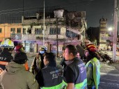 Reportan colapso parcial de inmueble en la GAM; Bomberos liberan vías de material y evitan her...