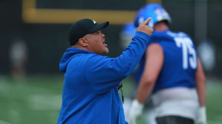 Kansas football OL coach Daryl Agpalsa shares his fall camp insights