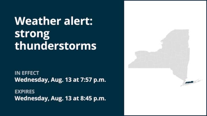 NY weather: Marble-sized hail expected with thunderstorms to hit Suffolk and Nassau counties Wednesday