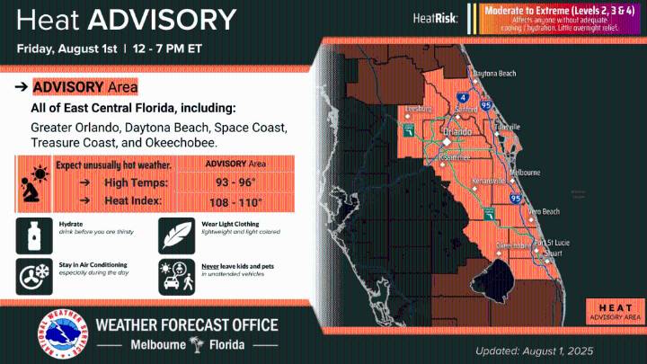Rain chances have increased while intense heat continues