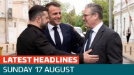 The latest headlines - as Starmer to join European leaders for Trump