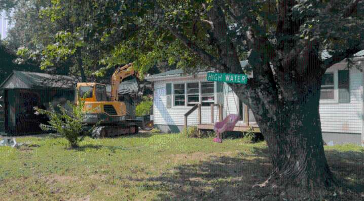 "It's the nature of the beast": Family demolishes home damaged by flood
