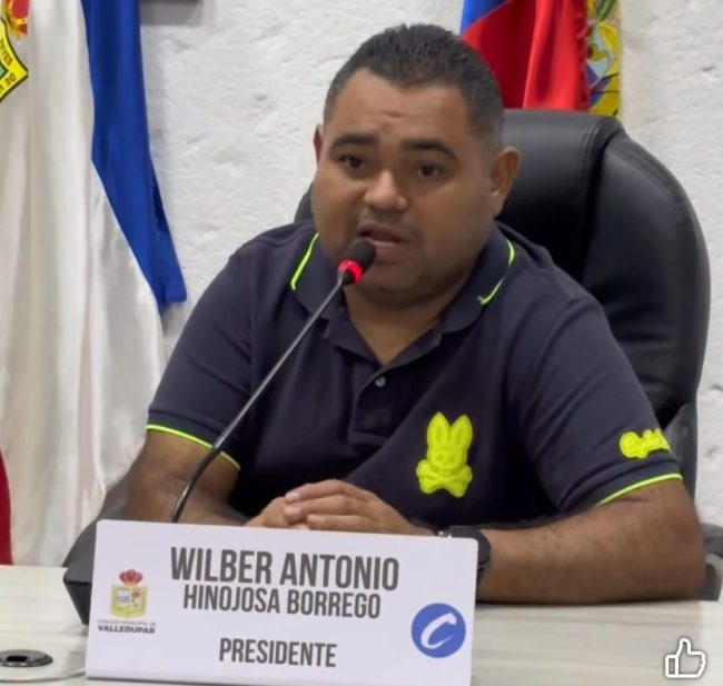 Arresto de diez días para el presidente del Concejo de Valledupar, Wilber Hinojosa