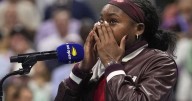 Coco Gauff wipes away tears at the US Open while winning again despite problems serving