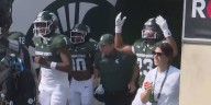 Michigan State football leads Western Michigan 21