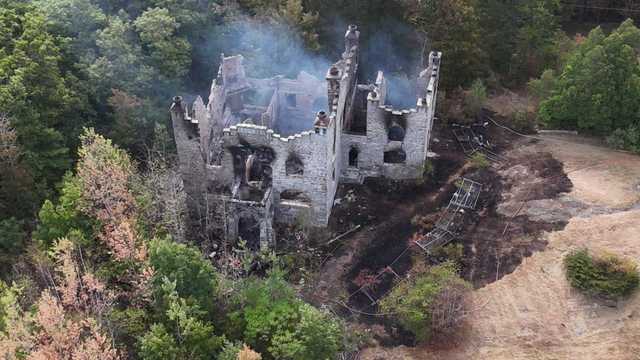 Historic New England castle destroyed in fire, officials say