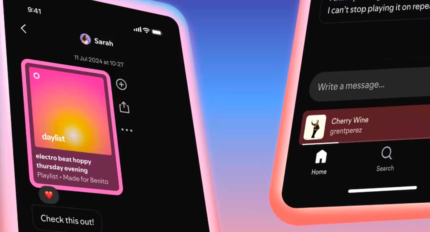 Spotify lanza ‘Mensajes’, función para compartir música, podcasts y audiolibros en la misma app