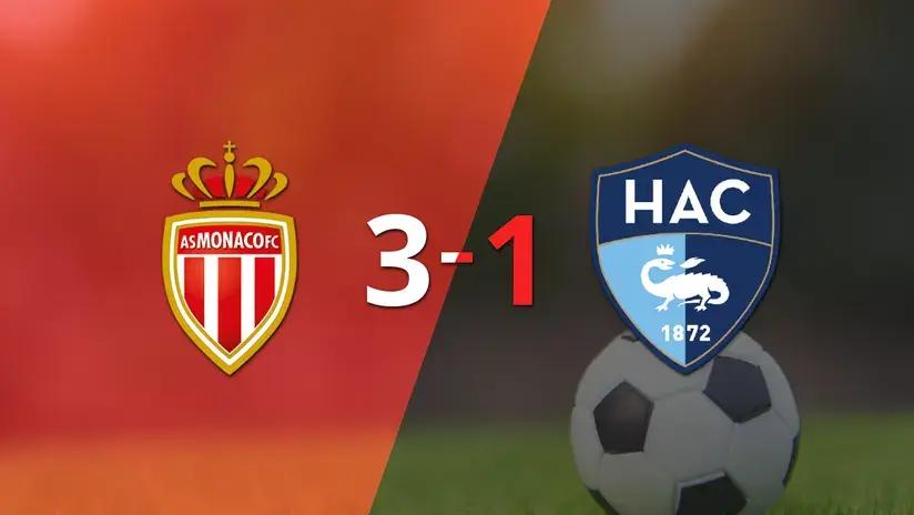 Liga de Francia: Le Havre AC fue derrotado por Mónaco con un marcador de 3