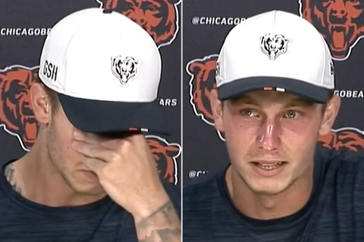 Bears QB Tyson Bagent, 25, Breaks Down in Tears Over $10M Contract