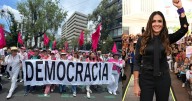 Alcaldesa de Cuauhtémoc encabeza marcha opositora en la CDMX