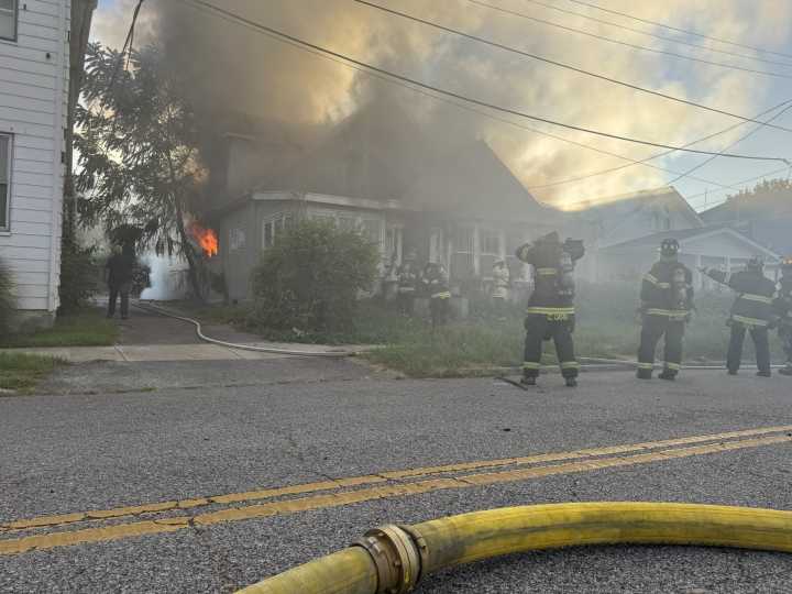 Charleston Fire Department fights house fire Wednesday