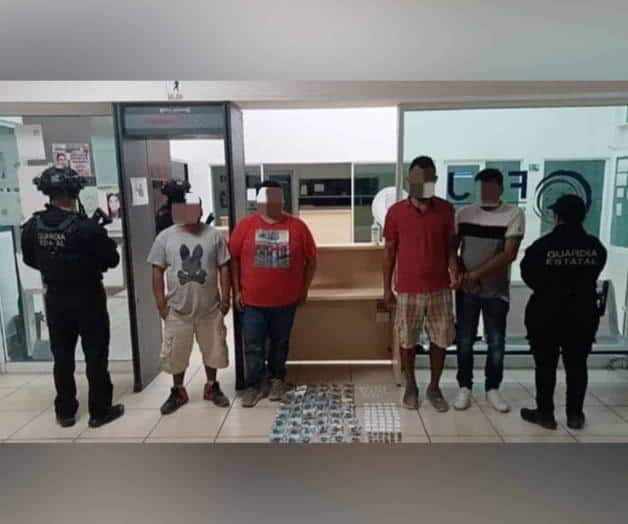 Caen 4 sujetos con drogas en Puerta Grande