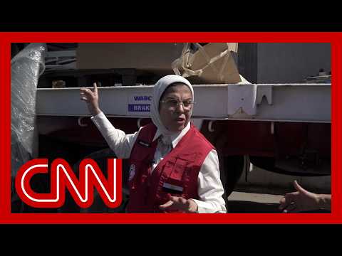 Egyptian Red Crescent shows CNN aid rejected by Israel