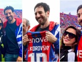 Santiago Korovsky fue homenajeado en la cancha de San Lorenzo junto a Celeste Cid