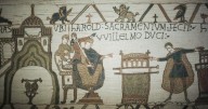 With the Bayeux Tapestry that tells of their long rivalry, France and Britain are making nice