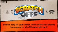Scratch for a chance to win tickets to Browns home game