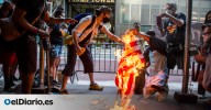 Trump ordena perseguir a quienes “profanen” la bandera estadounidense: “Si quemas una, recibes un año de cárcel”
