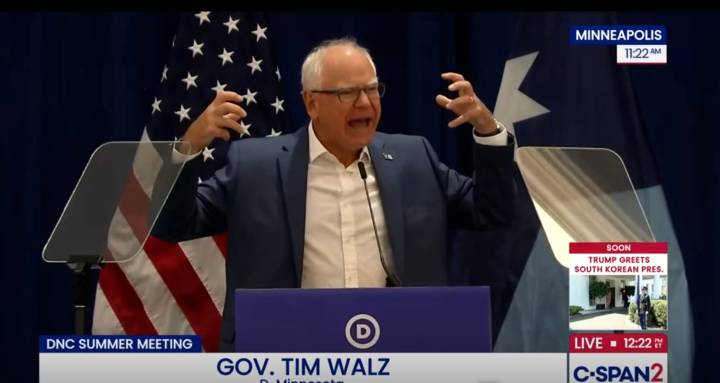 Tim Walz Chastises Dems For Infighting While Trump Sits In The White House