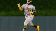 Langeliers hits a 2-run home run in the 10th inning to lift the A's past the Twins, 4