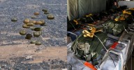 Desde el aire la ayuda llega a Gaza; lucha y peligro por la comida en tierra