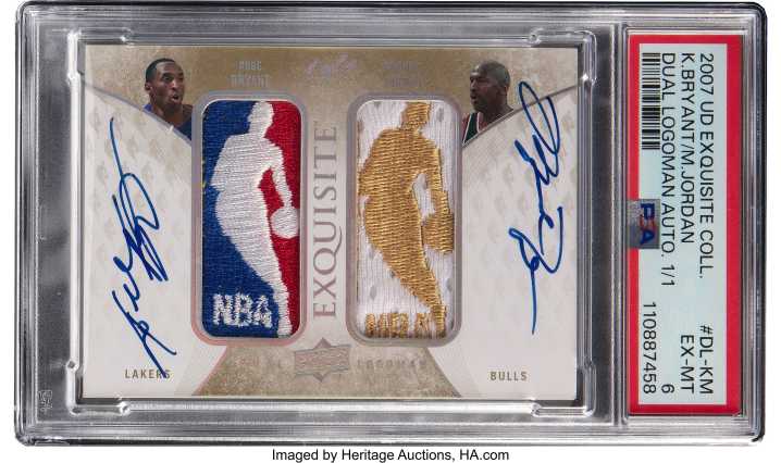 Basketball card featuring Michael Jordan and Kobe Bryant sells for world