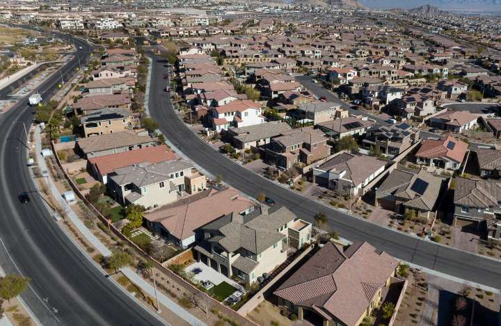 Las Vegas house prices back at highs amid sliding sales volume