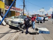 Choque múltiple deja cuantiosos daños en la colonia Campesina