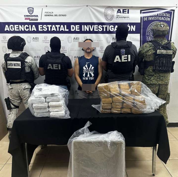 Lo detiene Policía Estatal traía más de 22 kilos de cocaína y marihuana