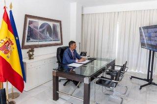 Pedro Sánchez participa en la reunión virtual de la Coalición de Voluntarios para Ucrania