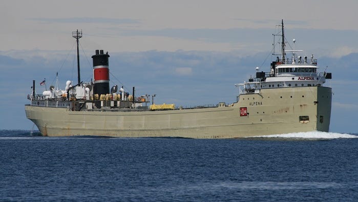 SS Alpena, the oldest cargo ship on the Great Lakes starts season