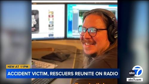 SoCal radio station employee thanks good Samaritans who rescued him from burning car