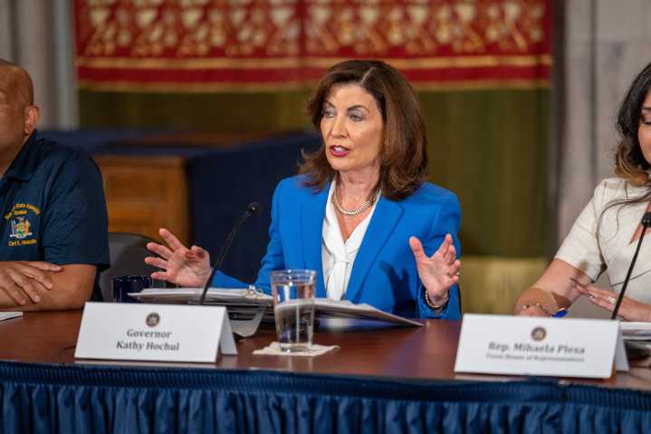 Tax Hikes or Funding Cuts? Kathy Hochul Is in the Middle of a Trump