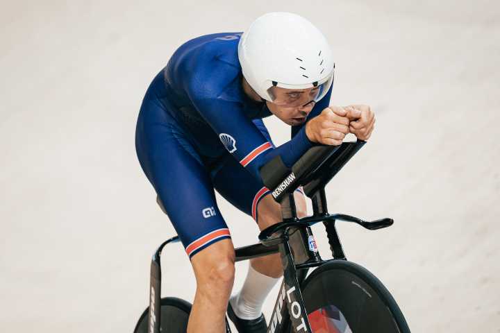 British cyclist Charlie Tanfield falls short of Filippo Ganna's UCI Hour Record