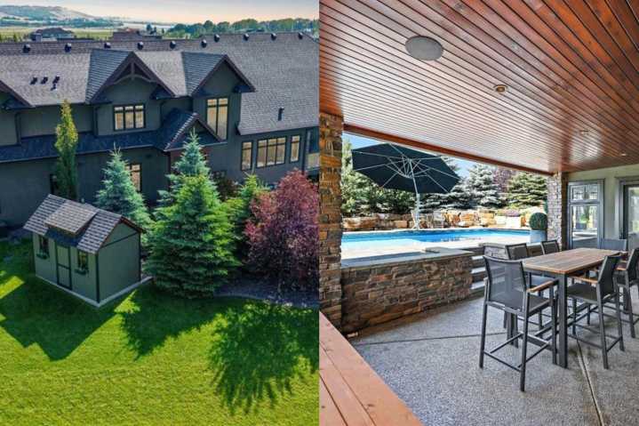 A huge $5M home listed just outside Calgary has the BEST pool