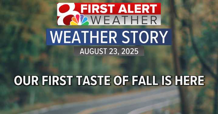 Forecast: Our first taste of fall has arrived