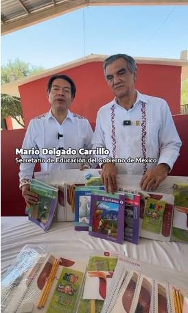 Felicita el Secretario de Educación del Gobierno Federal, Mario Delgado por el apoya del Gobernador de Tamaulipas, Américo Villarreal Anaya, por otorgar útiles escolares a alumnos de 25 municipios con