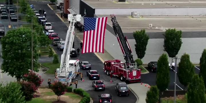 Procession for Spartanburg County captain