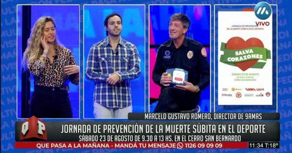 Jornada gratuita de prevención de la muerte súbita en el deporte en el Cerro San Bernardo