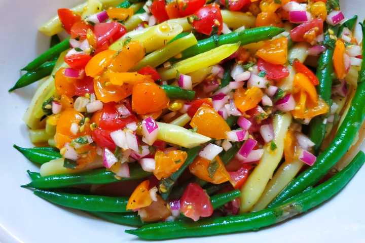 Minty Bean Salad is bright and delicious