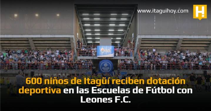 600 niños de Itagüí reciben dotación deportiva en las Escuelas de Fútbol con Leones...