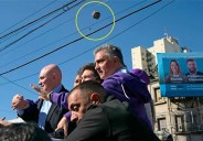Fotos y videos: así fue la agresión a Javier Milei durante la caravana en Lomas de Zamora
