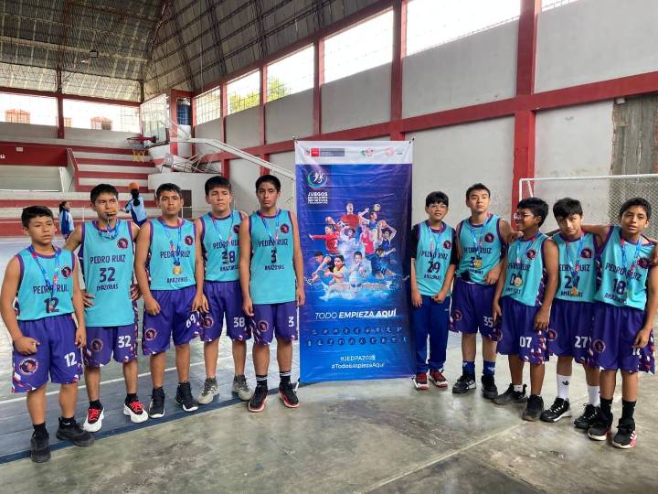 Pedro Ruiz Gallo se corona campeón regional Sub-14 de básquet en Amazonas