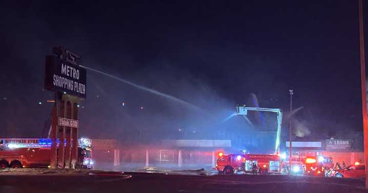 MFD battles massive fire at shopping center on Crump Blvd.