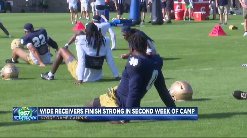 Week Two of Notre Dame Training Wraps with Wide Receivers and Linebackers Hungry to Prove Themselves
