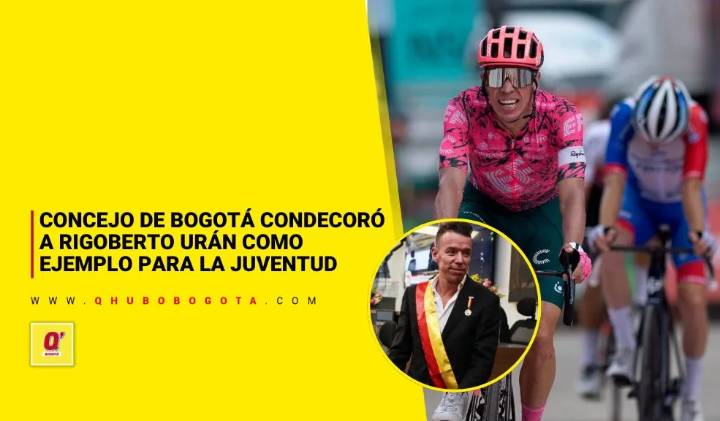 Concejo de Bogotá condecoró a Rigoberto Urán como ejemplo para la juventud