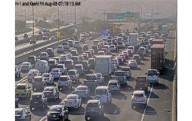Car accident closes all lanes of H-1 eastbound near Nimitz offramp