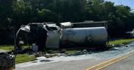 Sewage truck rollover crash closes down part of Indian River Drive in Jensen Beach