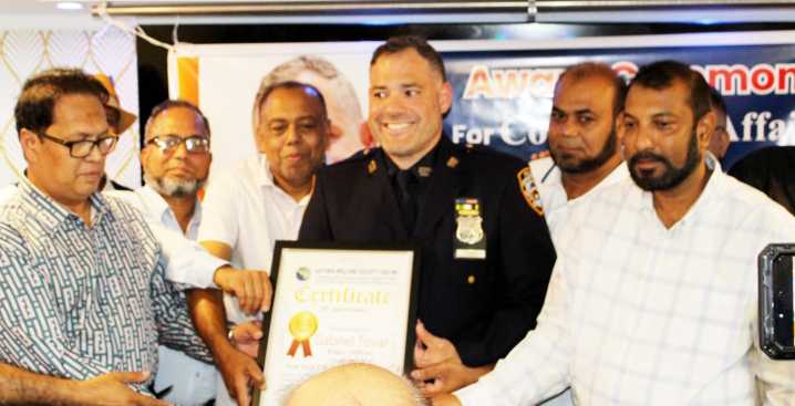 Astoria Welfare Society Honors Officer Gabriel Tobar for Outstanding Community Service